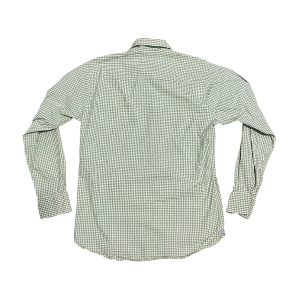 Fish Hippie Green Checkered Gingham Button Down Cotton Shirt Size S - Picture 6 of 6